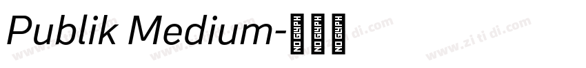 Publik Medium字体转换